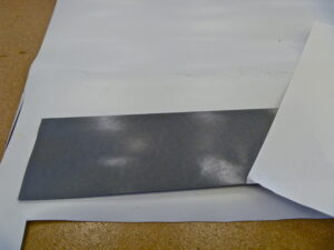 Peeled backing